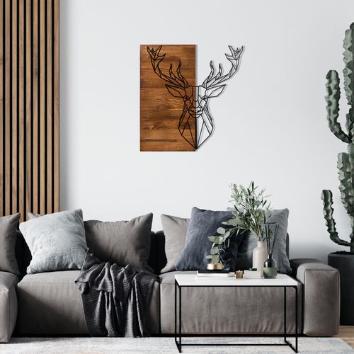 Deer1 BlackWalnut Decorative Wooden Wall Accessory slika 1