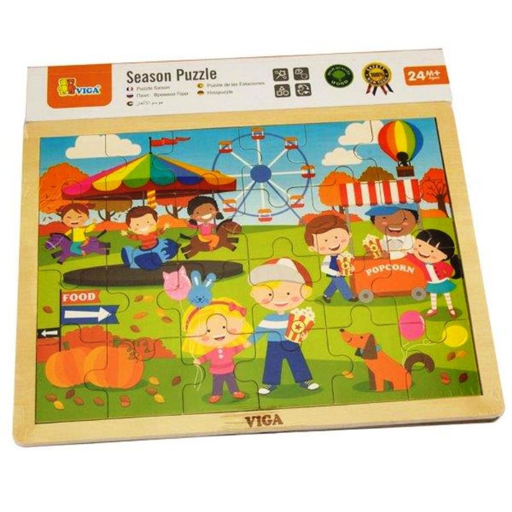 Viga Drvene puzzle jesen, 24kom slika 1