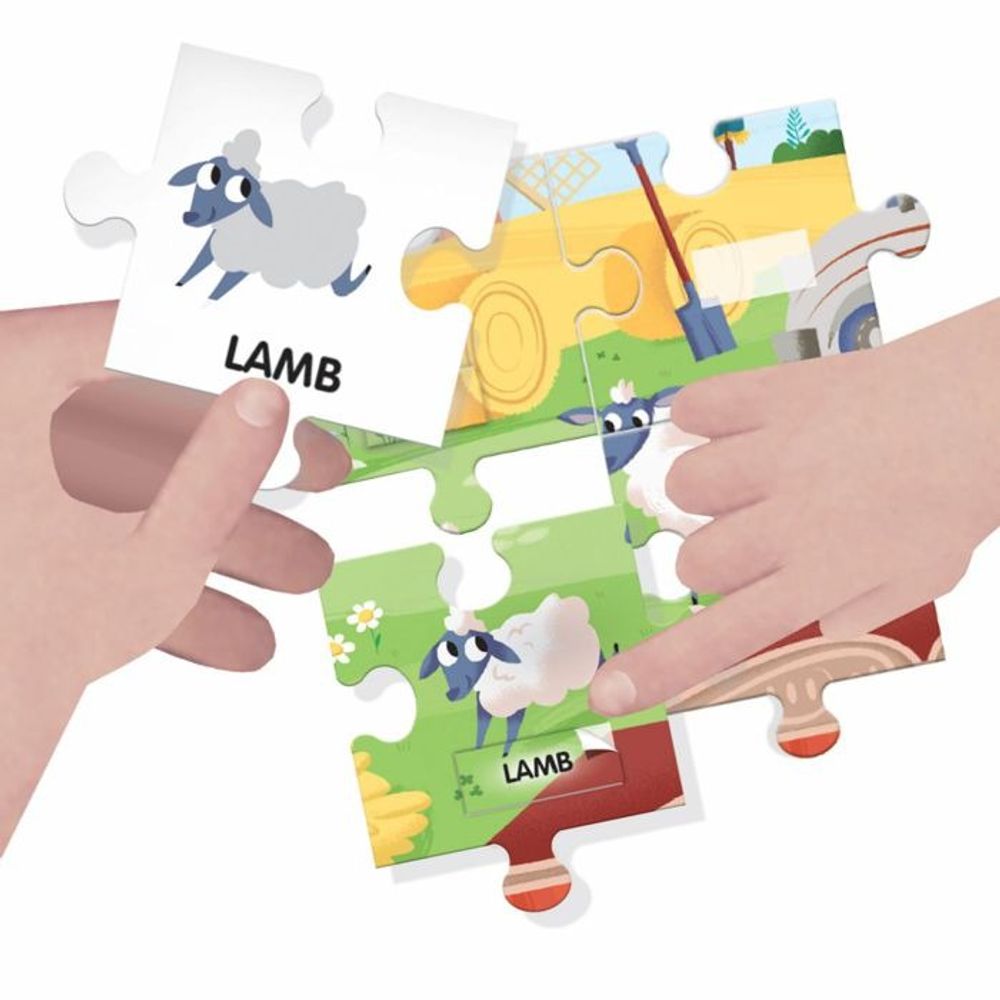 HEADU Edukativne puzzle Easy English - The Farm slika 3