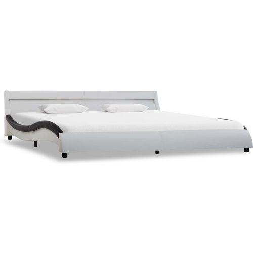 Okvir za krevet od umjetne kože LED bijelo-crni 180 x 200 cm slika 11