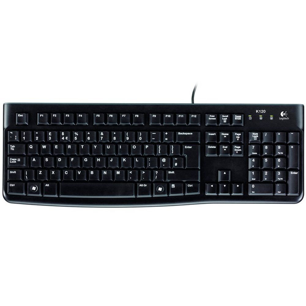 LOGITECH K120 Žičana Tastatura - Poslovna EMEA - Hrvatski raspored - CRNA slika 2