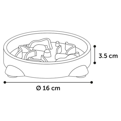 POSUDA ZA HRANO SLOW FEEDER BENO MODRA, S, 300ml slika 3