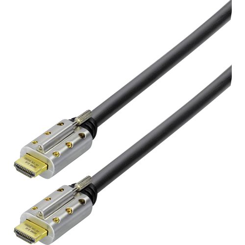 Maxtrack HDMI priključni kabel HDMI A utikač, HDMI A utikač 10.00 m crna C 505-10 L podržava HDMI, sa zaštitom, audio povratni kanal (arc), Ultra HD (4K) HDMI s eternetom, mogućnost vijčanog spajanja, pozlaćeni kontakti HDMI kabel slika 5