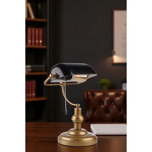 Crna Zlatna Stolna Lampa 8897-7