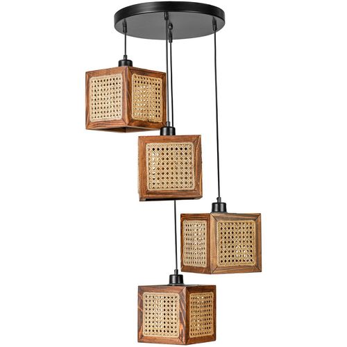 Kumsal 8700-4 Rattan
Walnut Chandelier slika 1