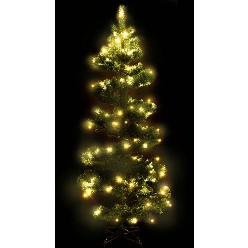 Spiralno božićno drvce sa stalkom LED zeleno 180 cm PVC slika 3