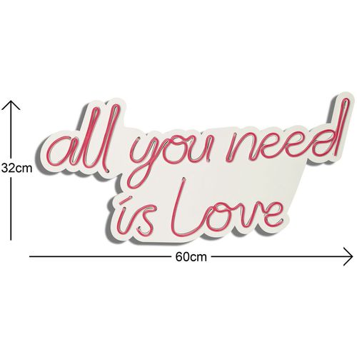 All You Need is Love - Red Red Decorative Plastic Led Lighting slika 6