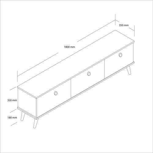 Lexus 1372 Oak TV Stand slika 6