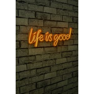 Wallity Ukrasna plastična LED rasvjeta, Life Is Good - Yellow