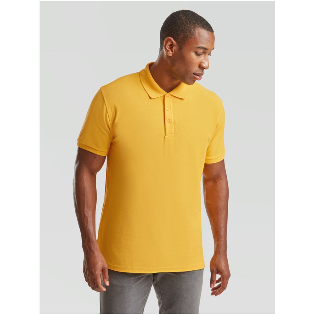 Fruit Of The Loom Polo majica kratkih rukava 180g - Žuta XXL slika 2