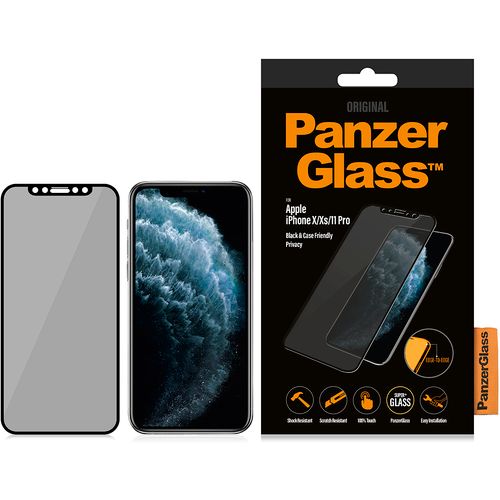 Panzerglass zaštitno staklo za iPhone X/Xs/11 Pro case friendly privacy black slika 1