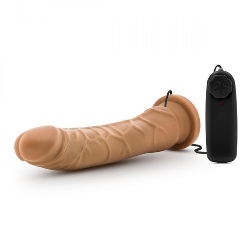 Vibrirajući dildo Dr. Skin, 22 cm. svijetlo smeđi slika 4