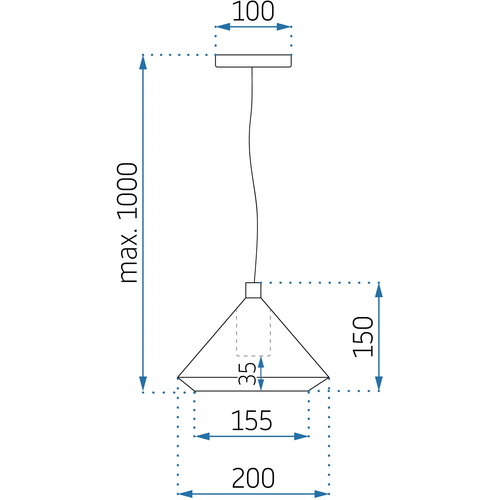 TOOLIGHT Viseća svjetiljka APP1005-1CP slika 4