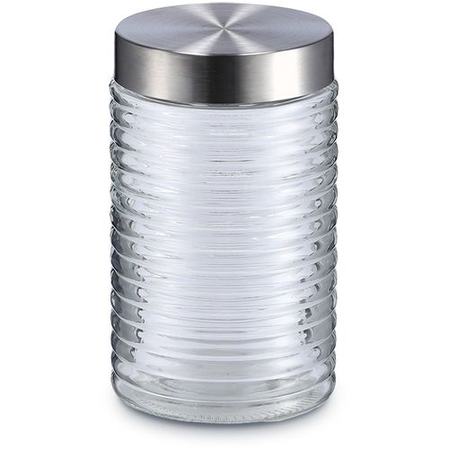 Zeller Doza staklena, “grooved“, 1100 ml, inox poklopac, 19771 slika 2