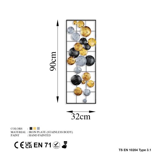 Wallity Metalna zidna dekoracija, Camber - 7 slika 7