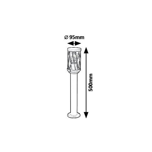 Rabalux Budapest, spoljna podna lampa E27 1X40W H500mm slika 3