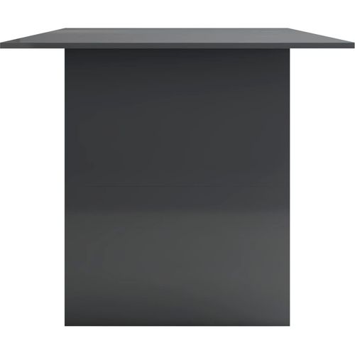 Blagovaonski stol visoki sjaj sivi 180 x 90 x 76 cm iverica slika 28