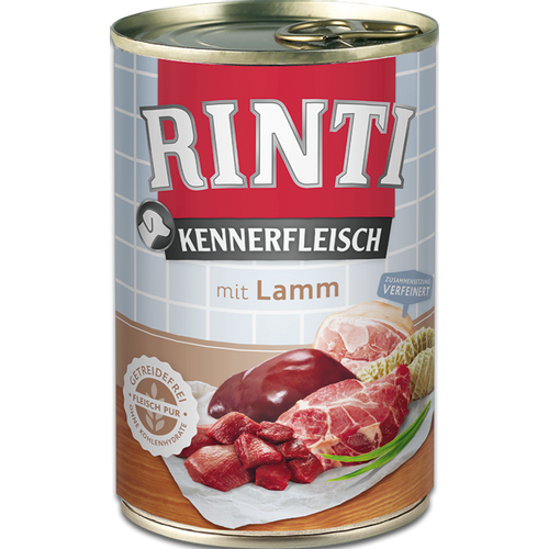 RINTI Kennerfleisch mit Lamm, hrana za pse s janjetinom, 400 g slika 1