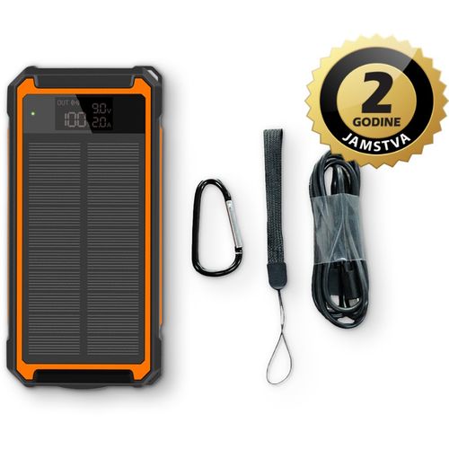 Manta dodatna baterija SOLARNA, 20000MAh, 20W, QC3, USB-C, 2xUSB, crni MPB2001S slika 1