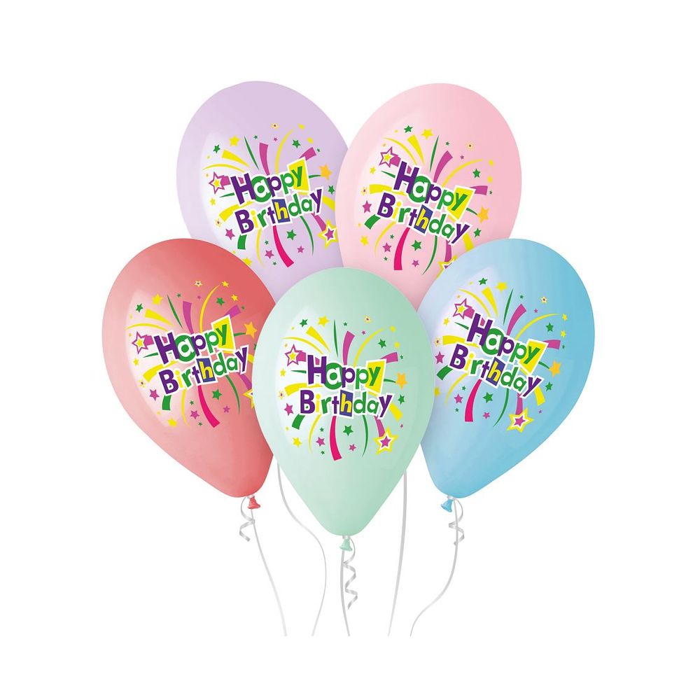 GS120-751 Balon Happy Birthday 33cm, 5kom slika 1