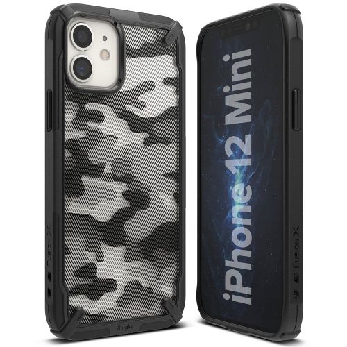 Ringke Fusion X Design izdržljivo kućište s TPU odbojnikom za iPhone 12 Mini Camo slika 3