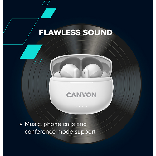 CANYON TWS-8 Bluetooth slušalice, bijele slika 6