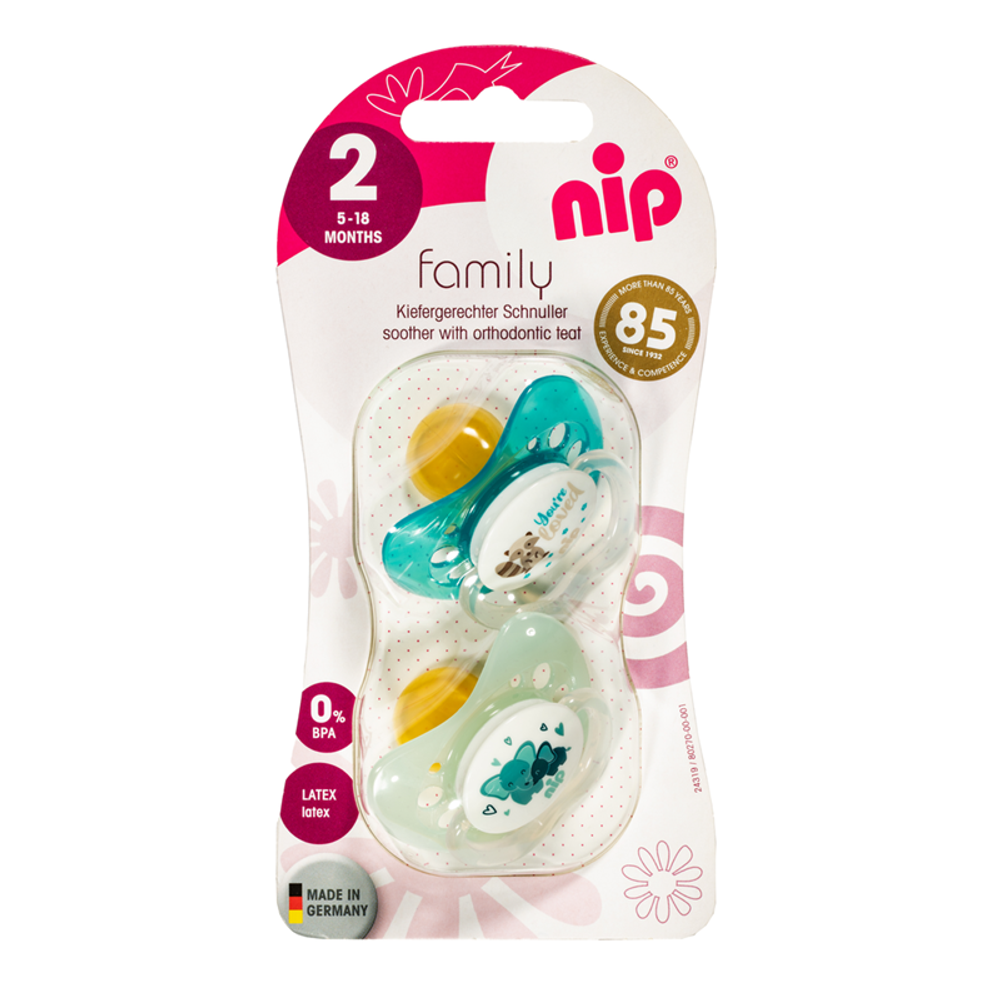 nip® Duda varalica Family 5-18mj (veličina 2) - Lateks, 2kom Zelena/Mint slika 1