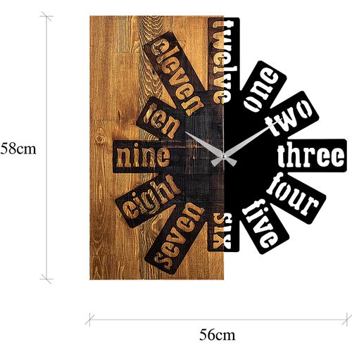 Wallity Ukrasni drveni zidni sat, Wooden Clock 40 slika 7