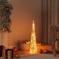 Svjetleći božićni stožac 30 LED tople bijele 60 cm akrilni