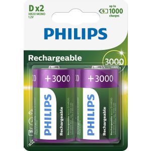 PHILIPS Punjive Baterije D 1,2V, 3000mAh