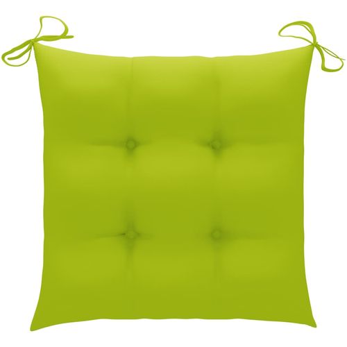 Jastuci za stolice 2 kom jarko zeleni 40 x 40 x 7 cm od tkanine slika 2