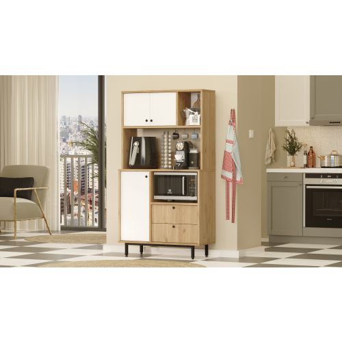 RE3-SW OakWhite Multi Purpose Cabinet slika 3