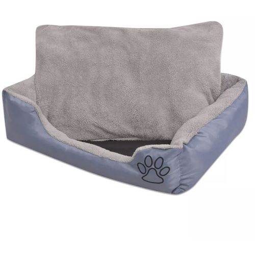 Krevet za pse s podstavljenim jastukom veličina XL sivi slika 21