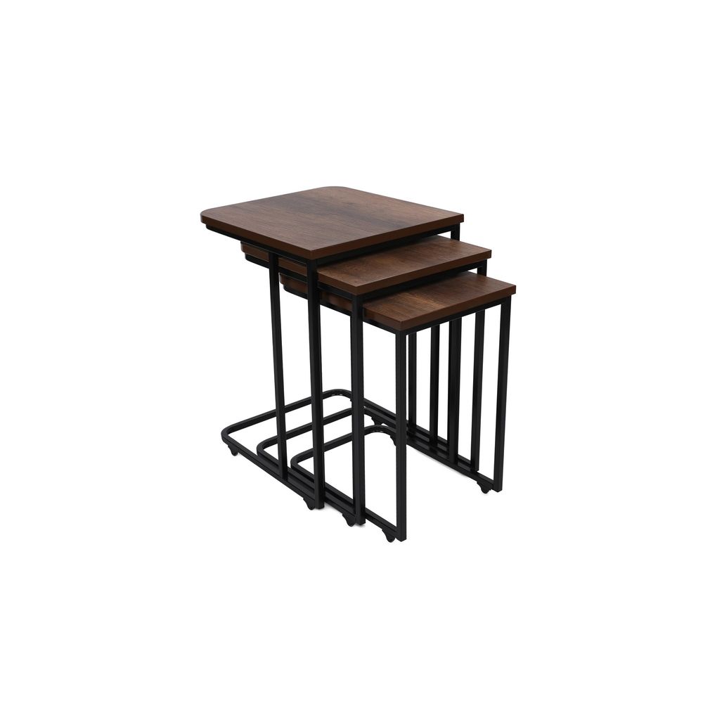 Ce Metal Zigon - 9401 Orašasti Crni Stolići za Gniježđenje (Set od 3 Komada) slika 3