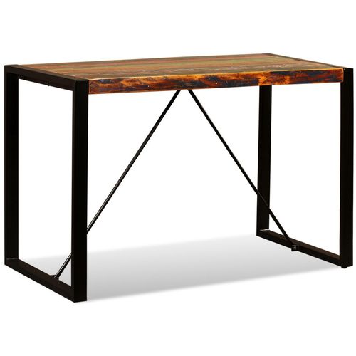 Blagovaonski stol od masivnog obnovljenog drva 120 cm slika 26