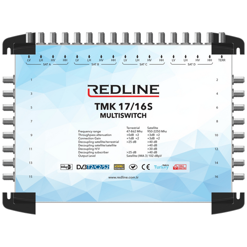 REDLINE Multišalter 4 satelita na 16 utičnica - TMK 17/16S slika 1