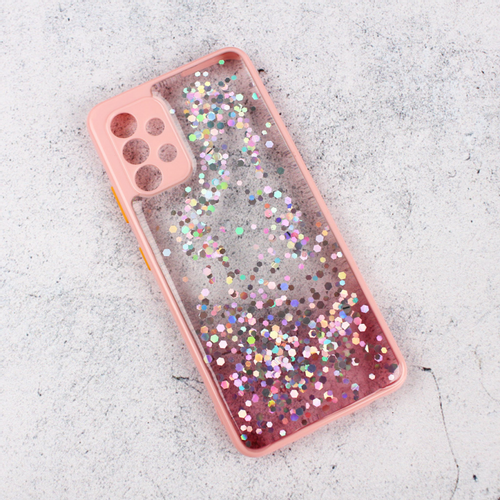 Maska Frame Glitter za Samsung A325F Galaxy A32 4G (EU) roze slika 1