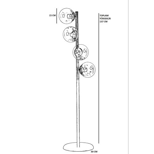 Simay 8729-2 Bela Podna Lampa slika 3