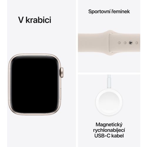 Apple Watch SE GPS 44mm Starlight with Starlight Sport Band - S/M slika 8