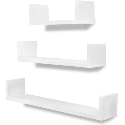 Set od 3 bijele police za knjige u obliku slova U slika 23