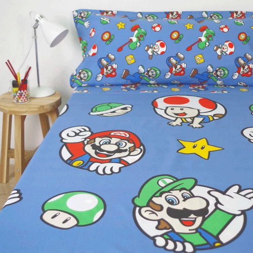 Super Mario Bros sheets set bed 90cm slika 4