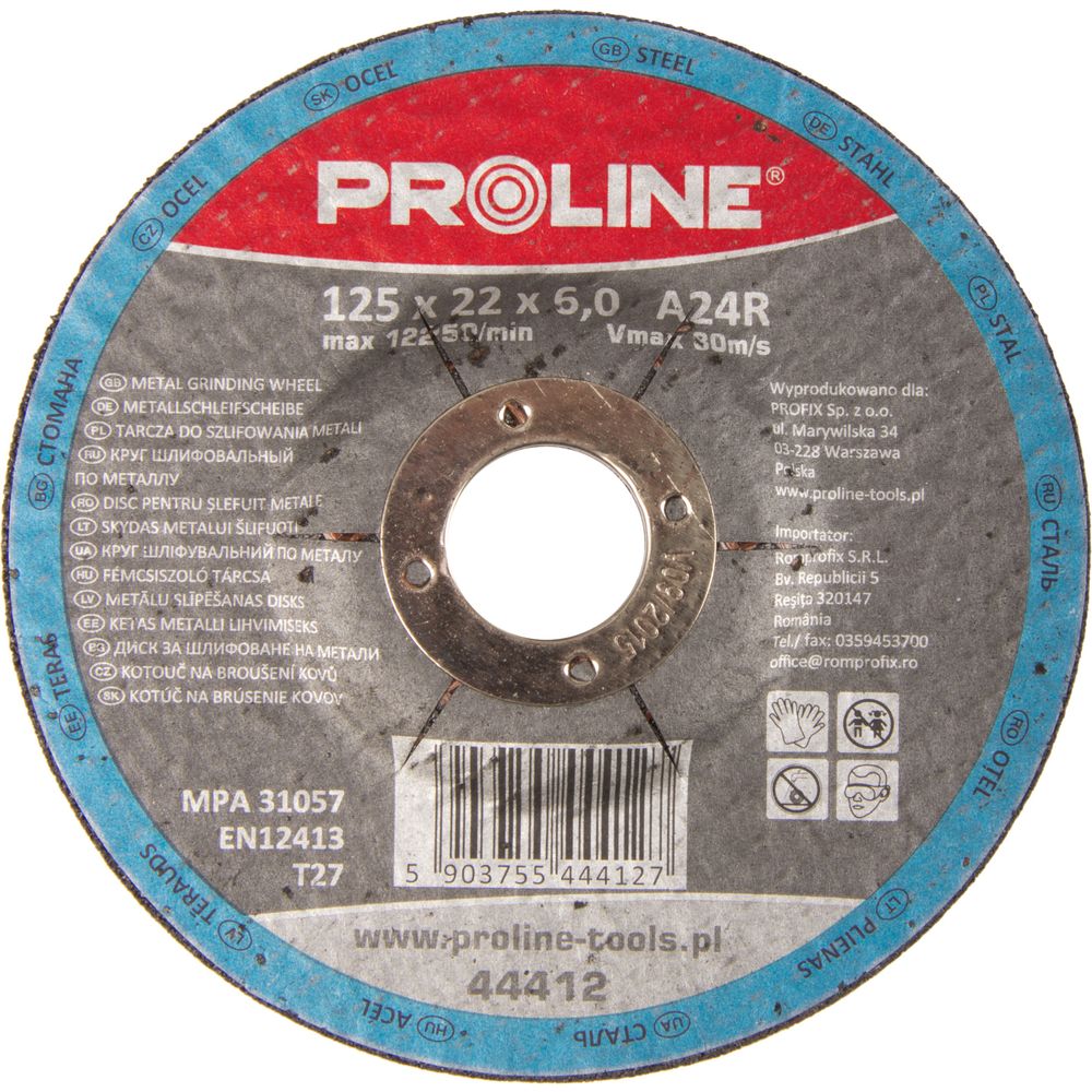 Proline brusna ploča za metal 125X6.0X 44412 slika 1
