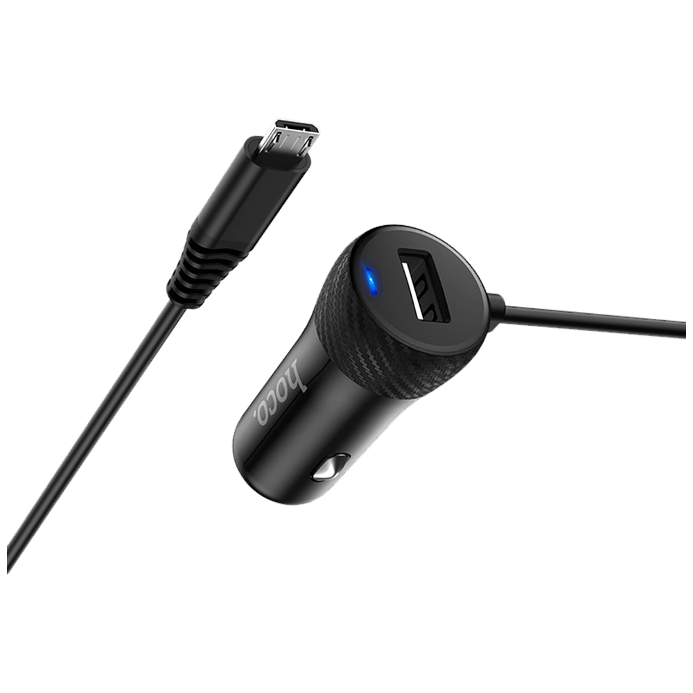 hoco. Auto punjač sa micro USB kabelom, 1 x USB,  2.4 A max. - Z21A Ascender single USB  slika 3