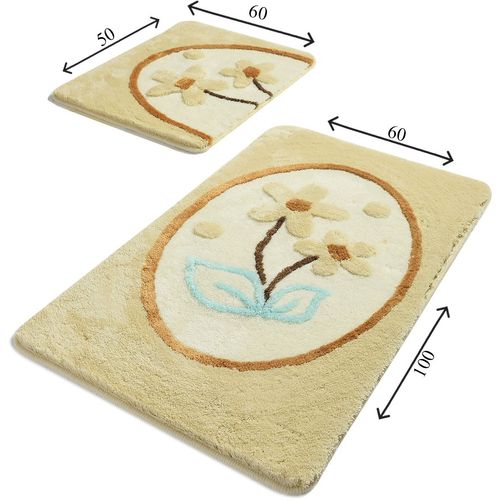 Ladure - Stone Multicolor Acrylic Bathmat Set (2 Pieces) slika 3