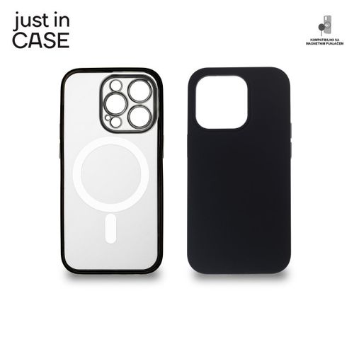 2u1 Extra case MAG MIX PLUS paket CRNI za iPhone 14 Pro slika 1