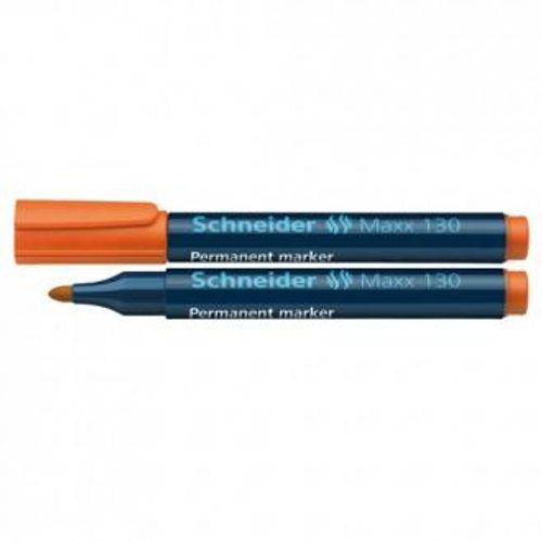 Flomaster Schneider, permanent marker, Maxx 130, 1-3 mm, narančasti slika 1