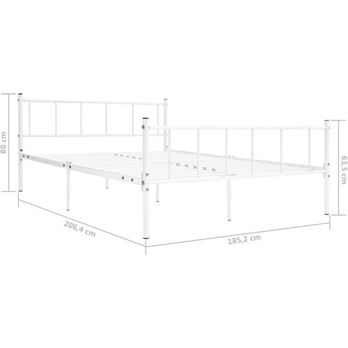 Okvir za krevet bijeli metalni 180 x 200 cm slika 18