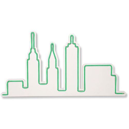 Wallity Ukrasna plastična LED rasvjeta, City Skyline - Green slika 11
