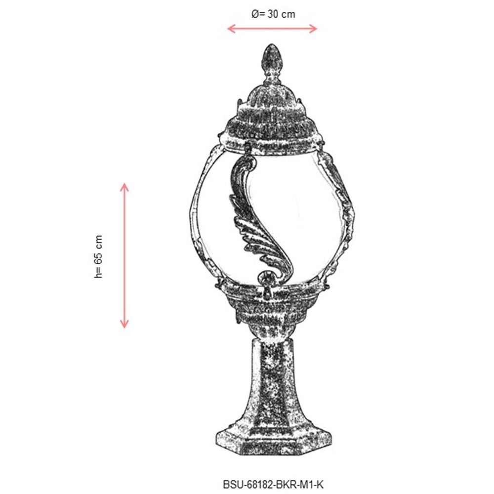 BSU-68182-BKR-M1-K Smeđa Spoljašnja Zidna Lampa slika 3