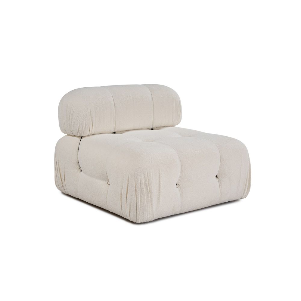 Bubble O1 - Bež Bijeli Sofa za Jednu Osobu slika 3